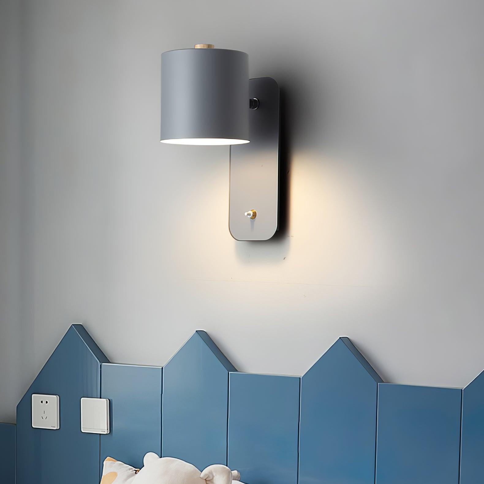 Modern Cylinder Wall Sconce with Rotary Shade