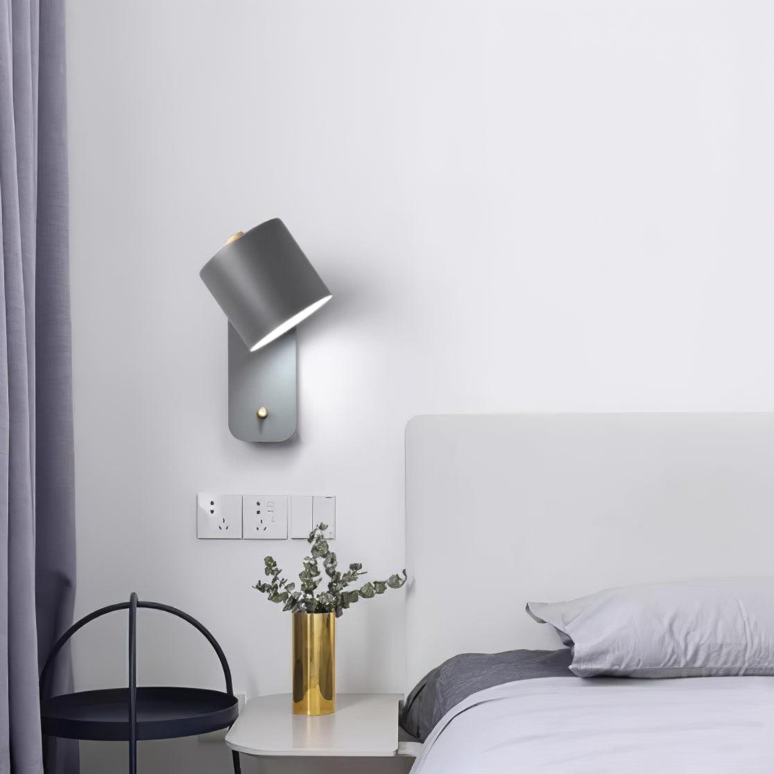 Modern Cylinder Wall Sconce with Rotary Shade