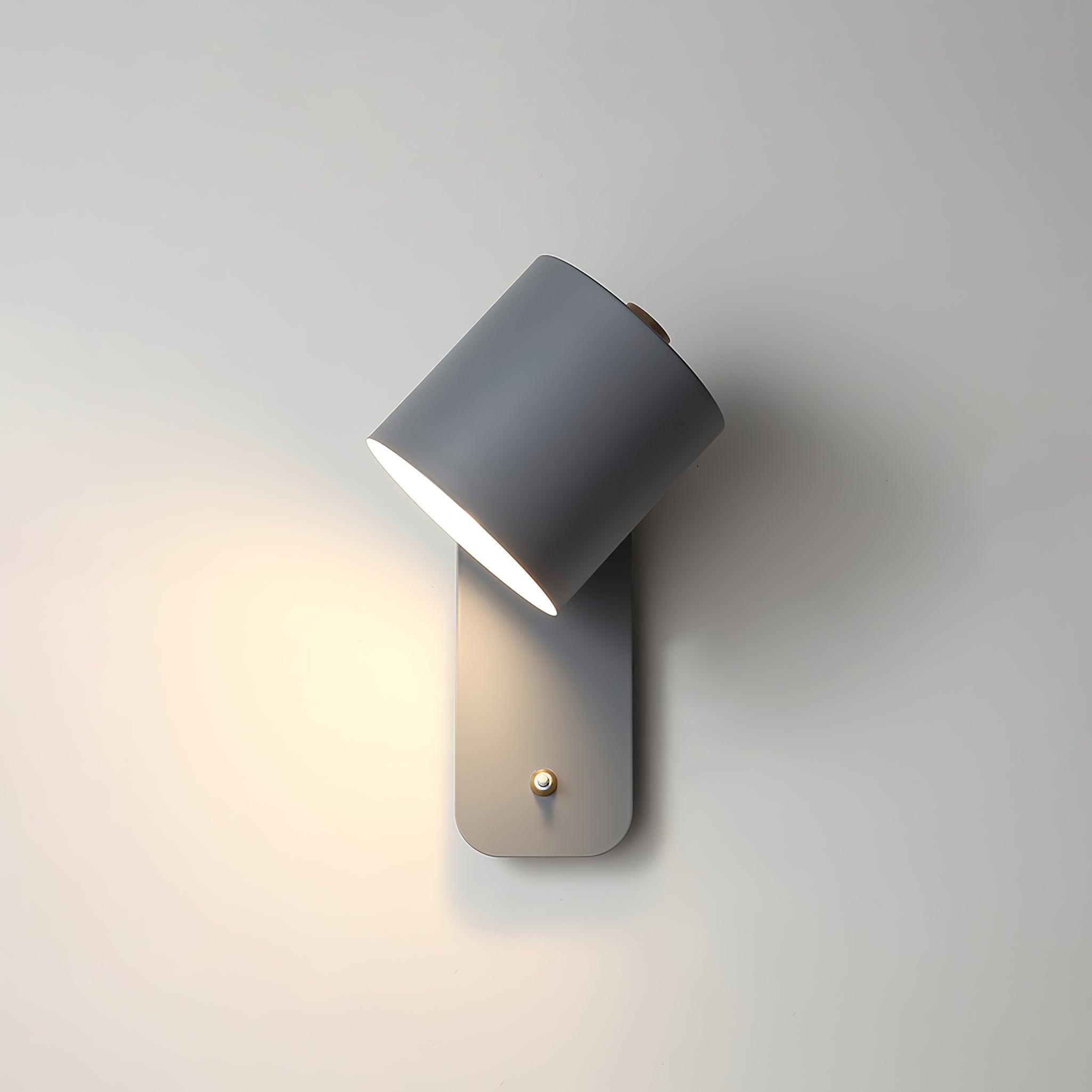 Modern Cylinder Wall Sconce with Rotary Shade