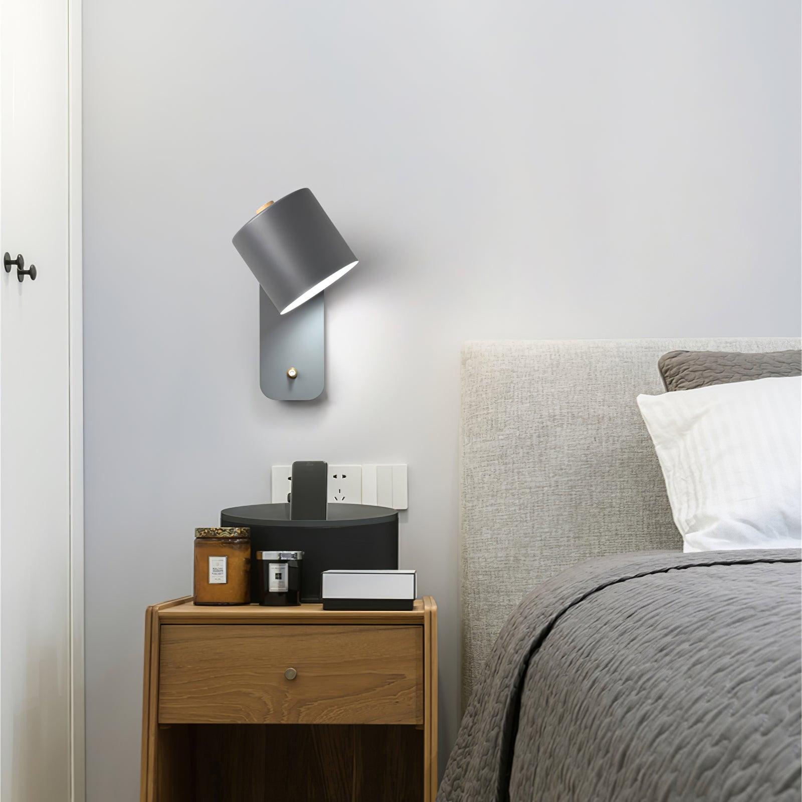 Modern Cylinder Wall Sconce with Rotary Shade