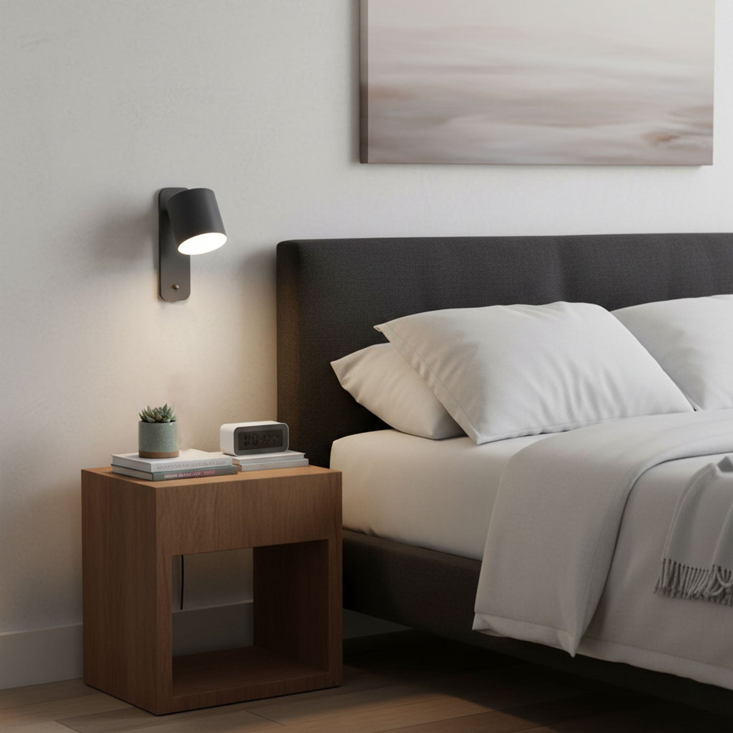 Modern Cylinder Wall Sconce with Rotary Shade