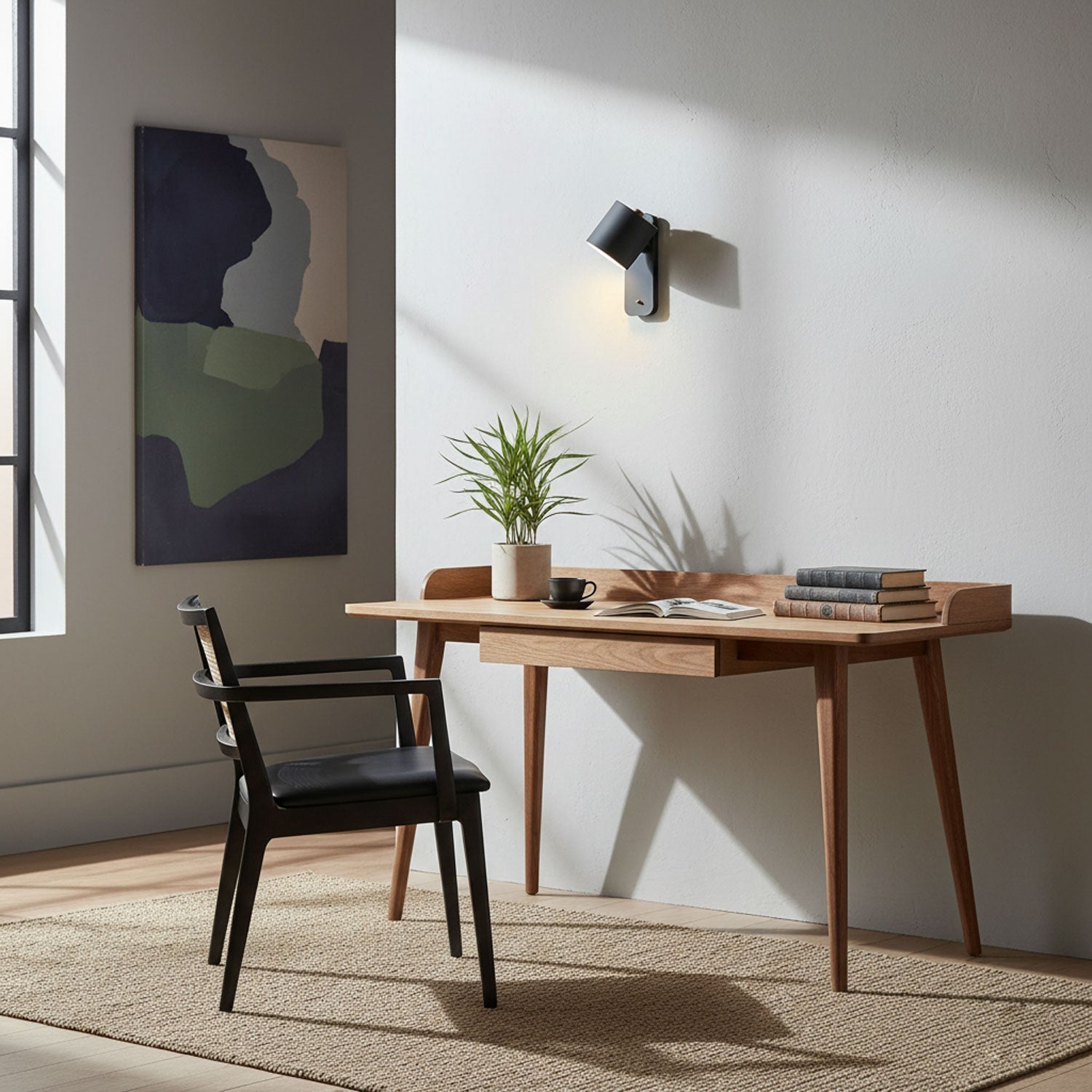 Modern Cylinder Wall Sconce with Rotary Shade