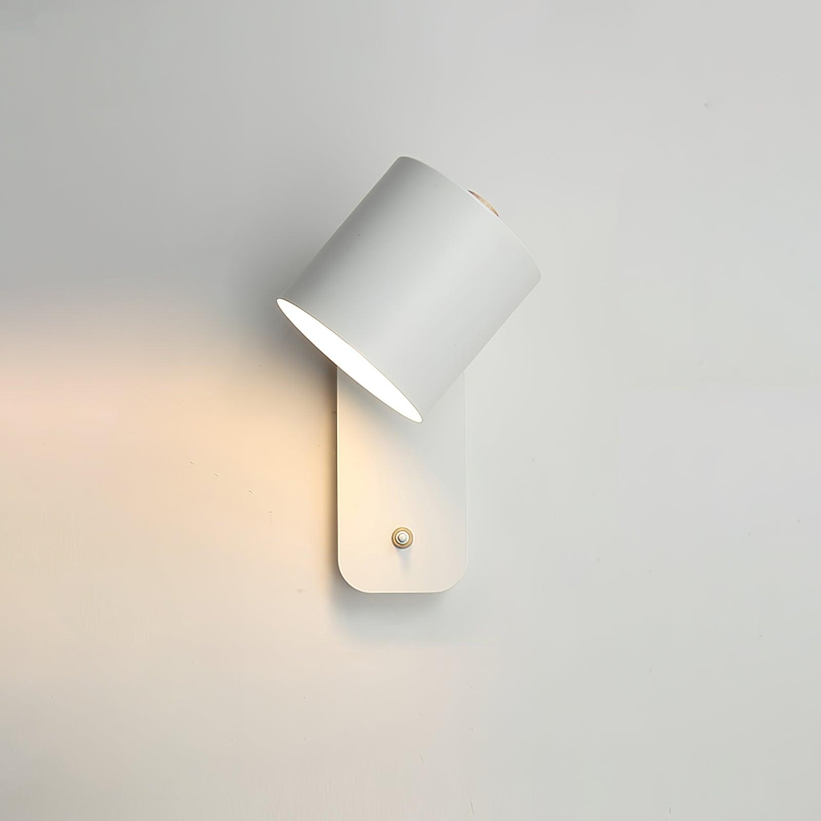 Modern Cylinder Wall Sconce with Rotary Shade