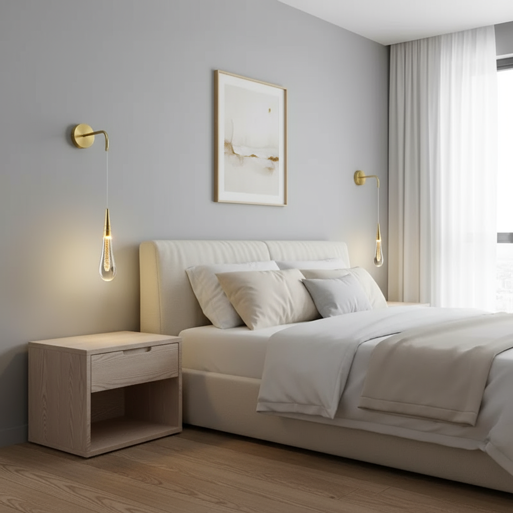 Modern Glass Raindrop LED Wall Sconce