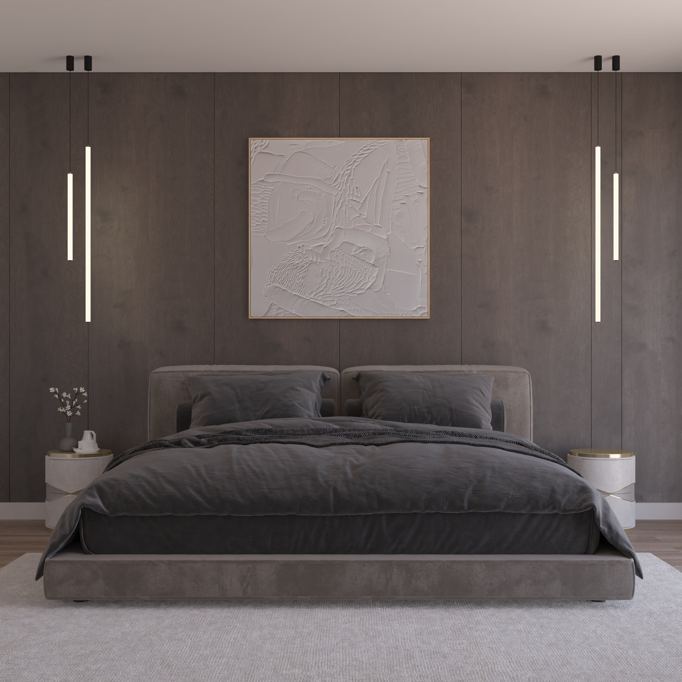 Modern LED Pendant Light with Hanging Rods