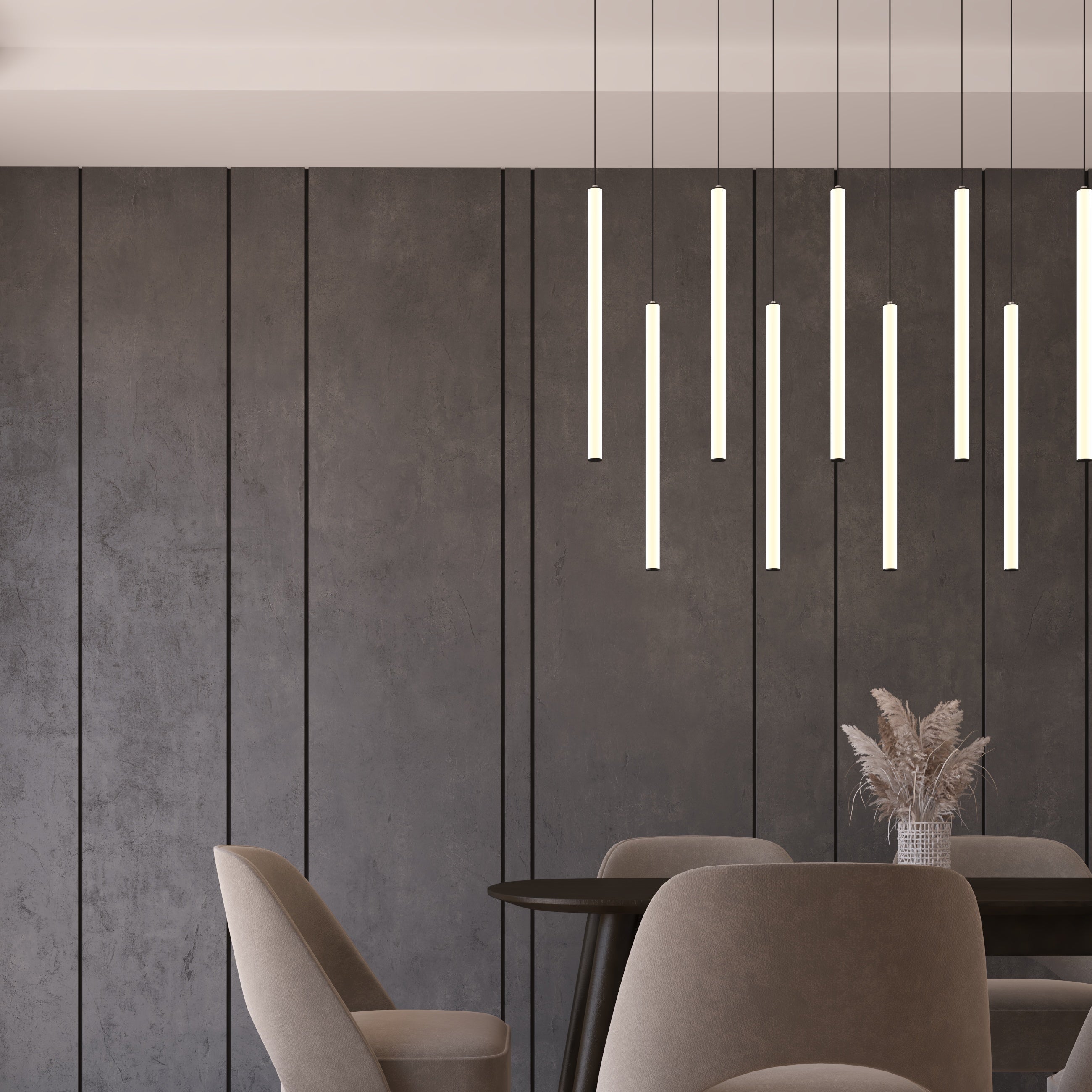 Modern LED Pendant Light with Hanging Rods