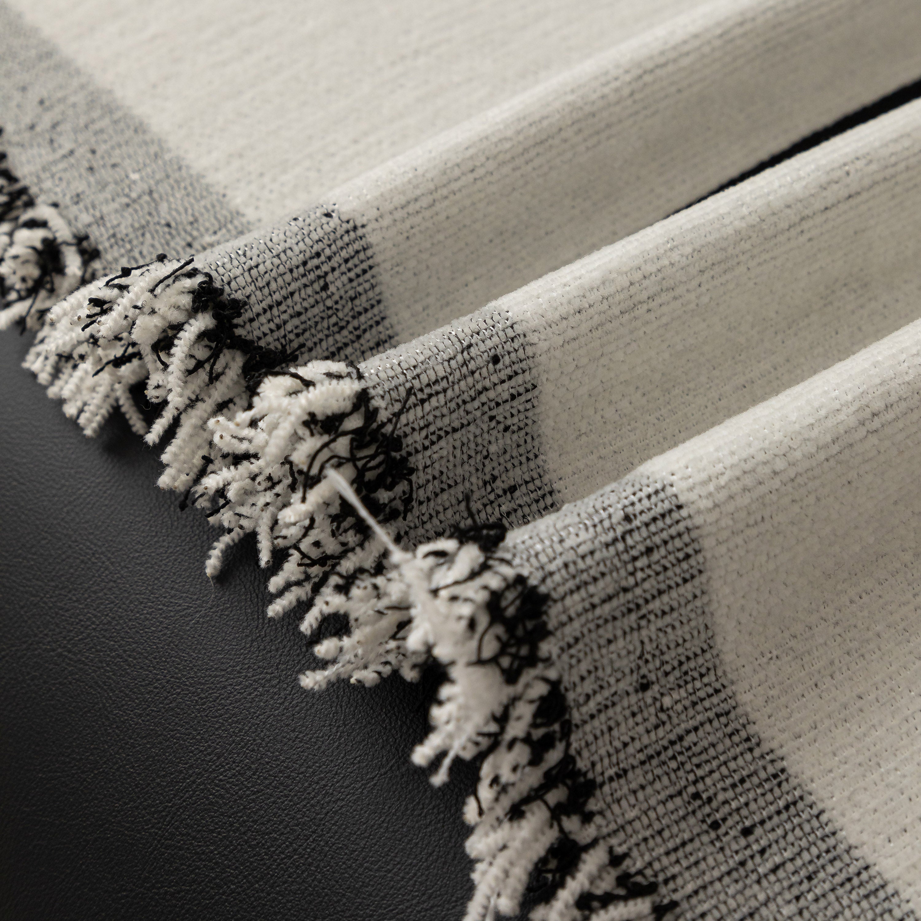 Modern Plaid Chenille Sofa Throw with Tassels