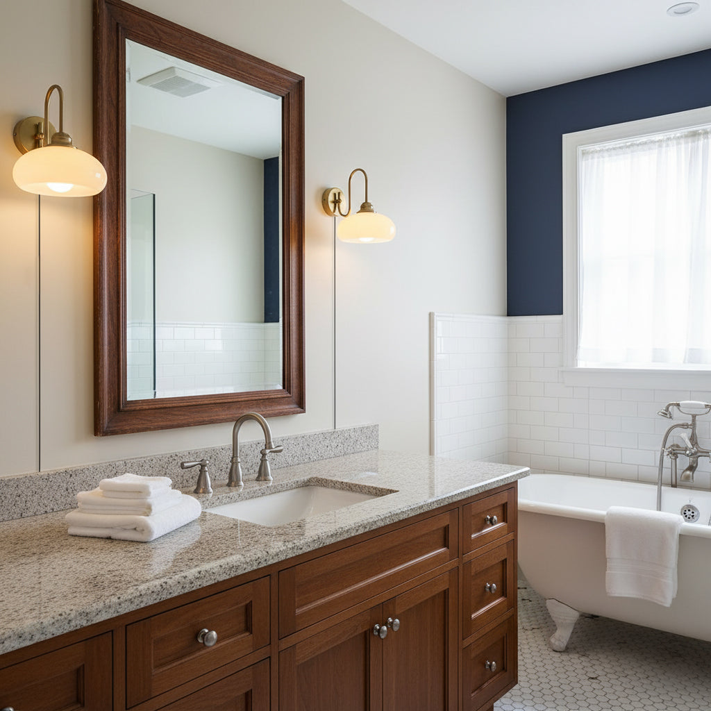 Modern Plug-In Wall Sconce with Glass Shade