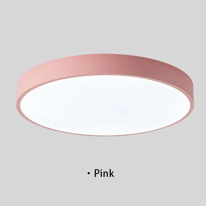 Modern Round LED Ceiling Light with Color Rim