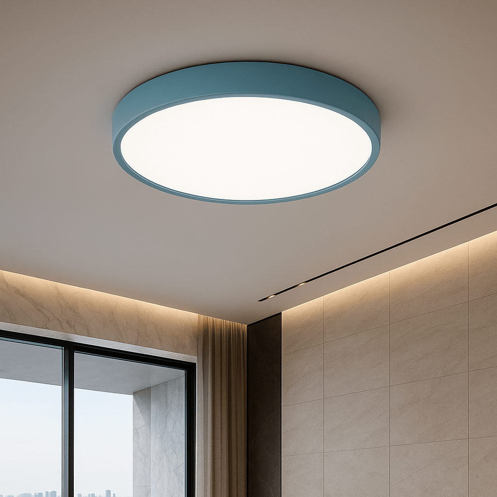 Modern Round LED Ceiling Light with Color Rim