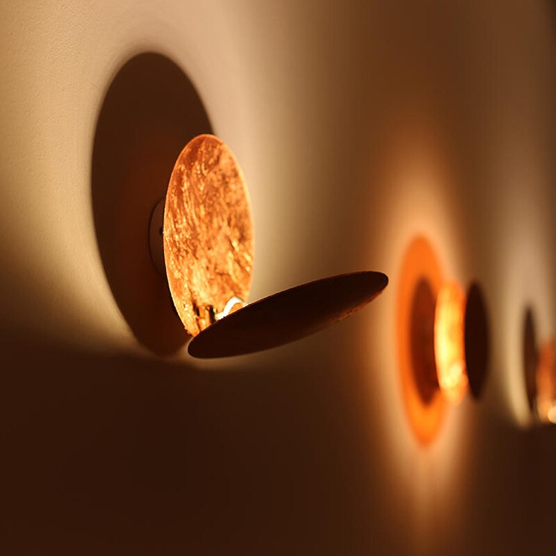 Modern Round LED Wall Light Eclipse Style