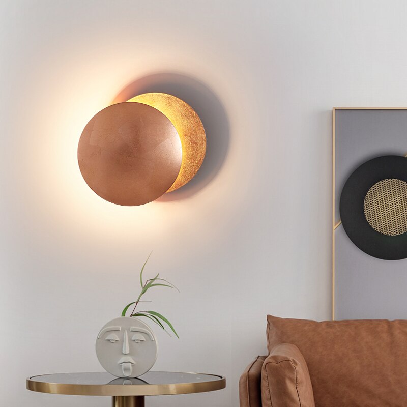 Modern Round LED Wall Light Eclipse Style