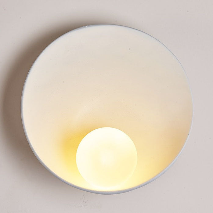 Modern Round Wall Sconce with Frosted Globe