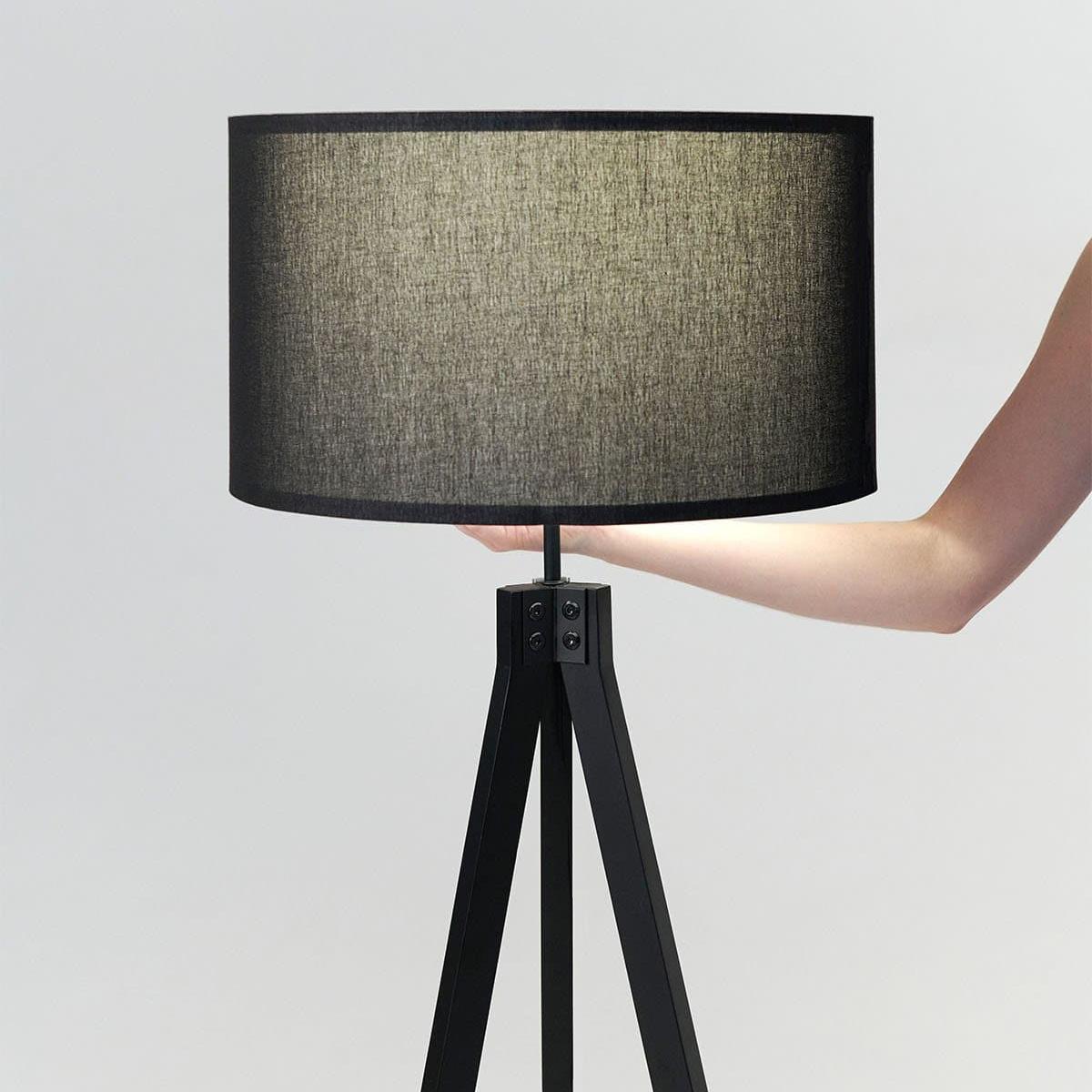 Modern Tripod Floor Lamp with Fabric Shade