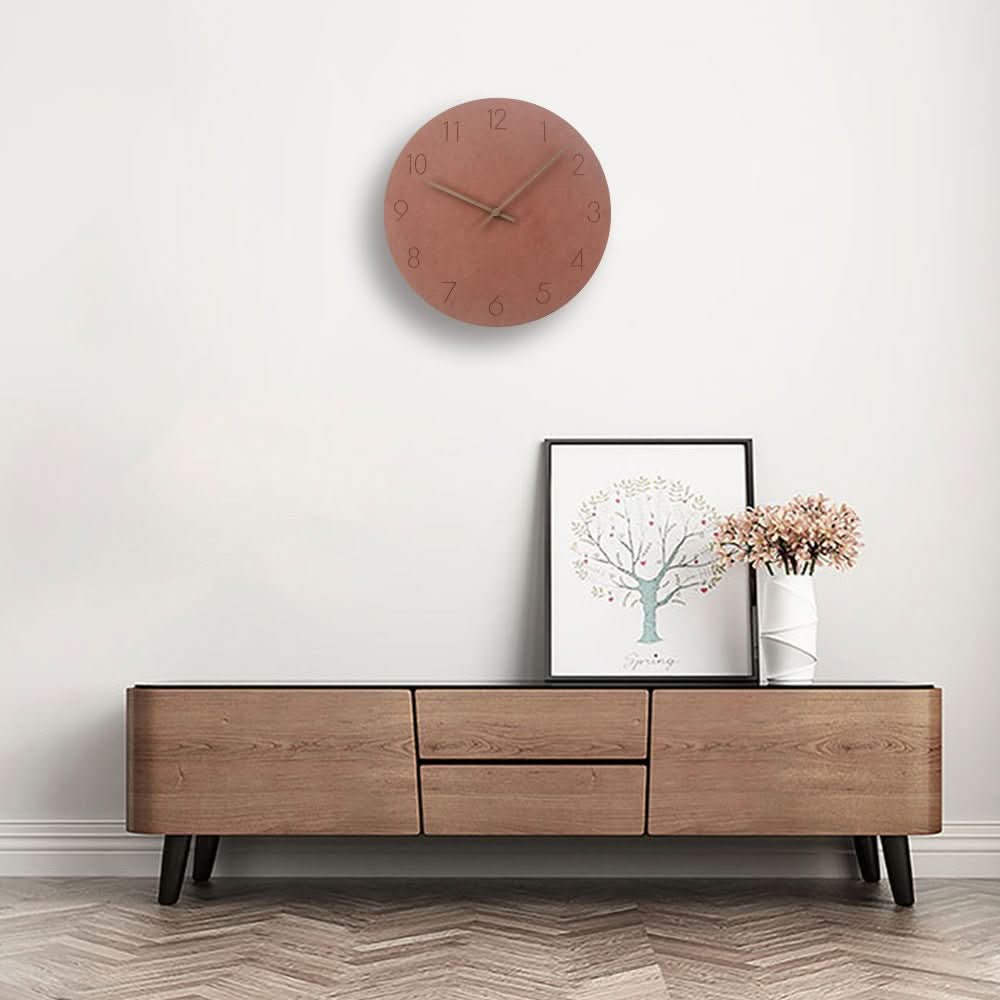 Modern Wood Wall Clock with Silent Movement
