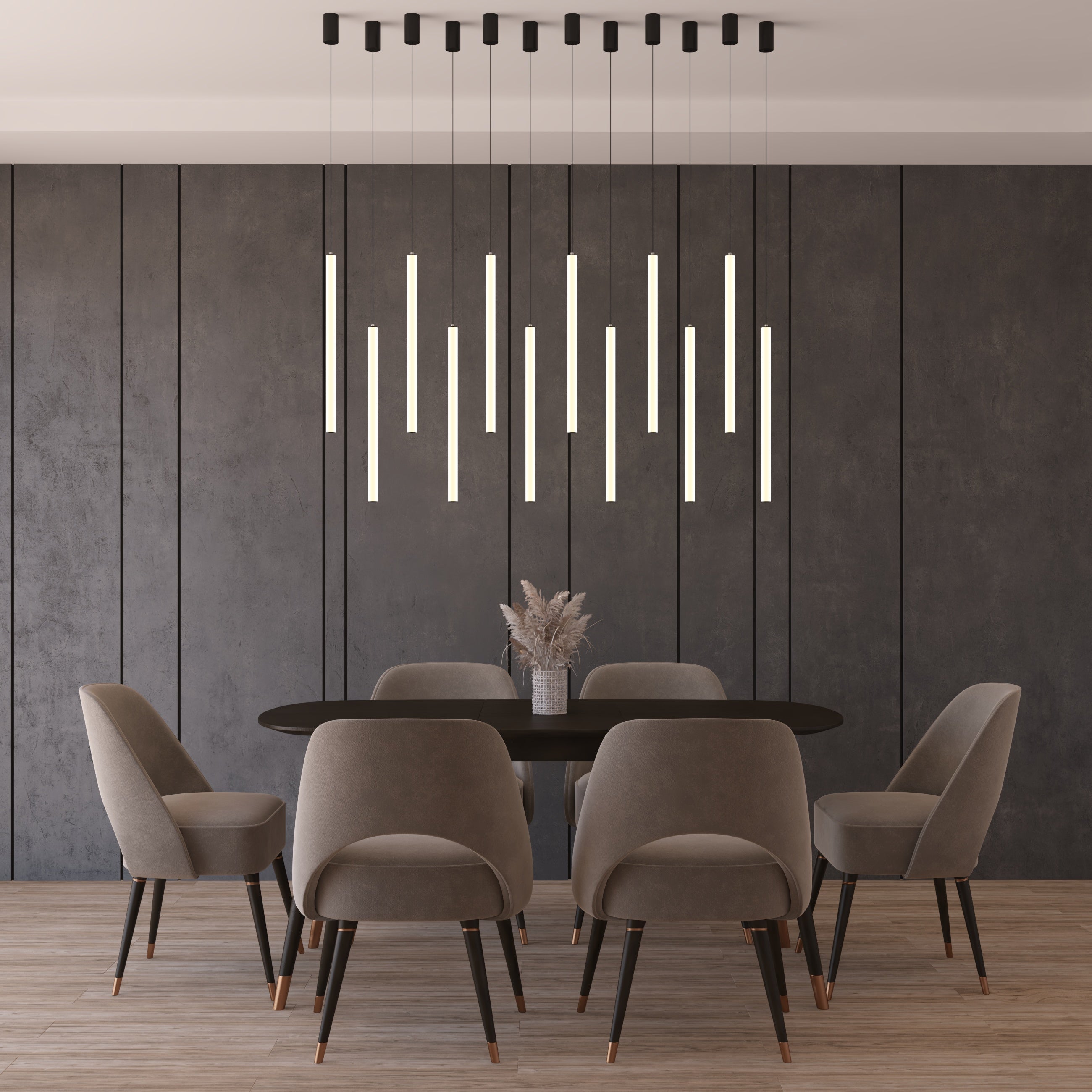 Modern LED Pendant Light with Hanging Rods