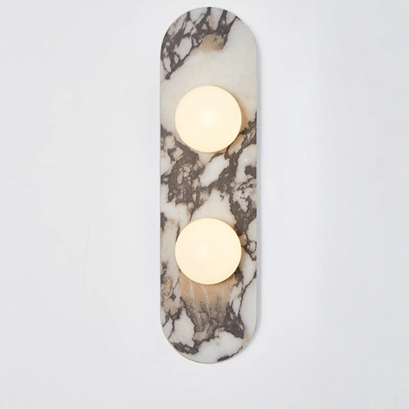 Italian Marble Wall Sconce with Opal Globes