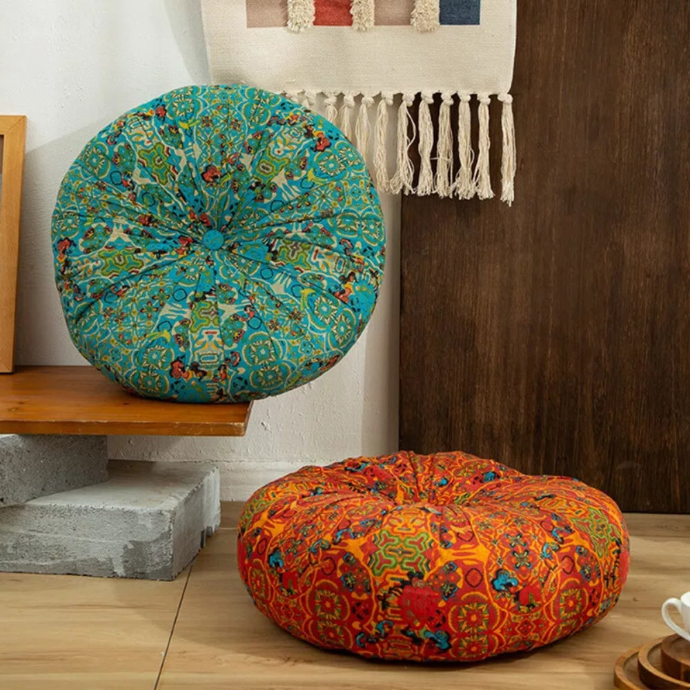 Moroccan Plush Meditation Cushion Round