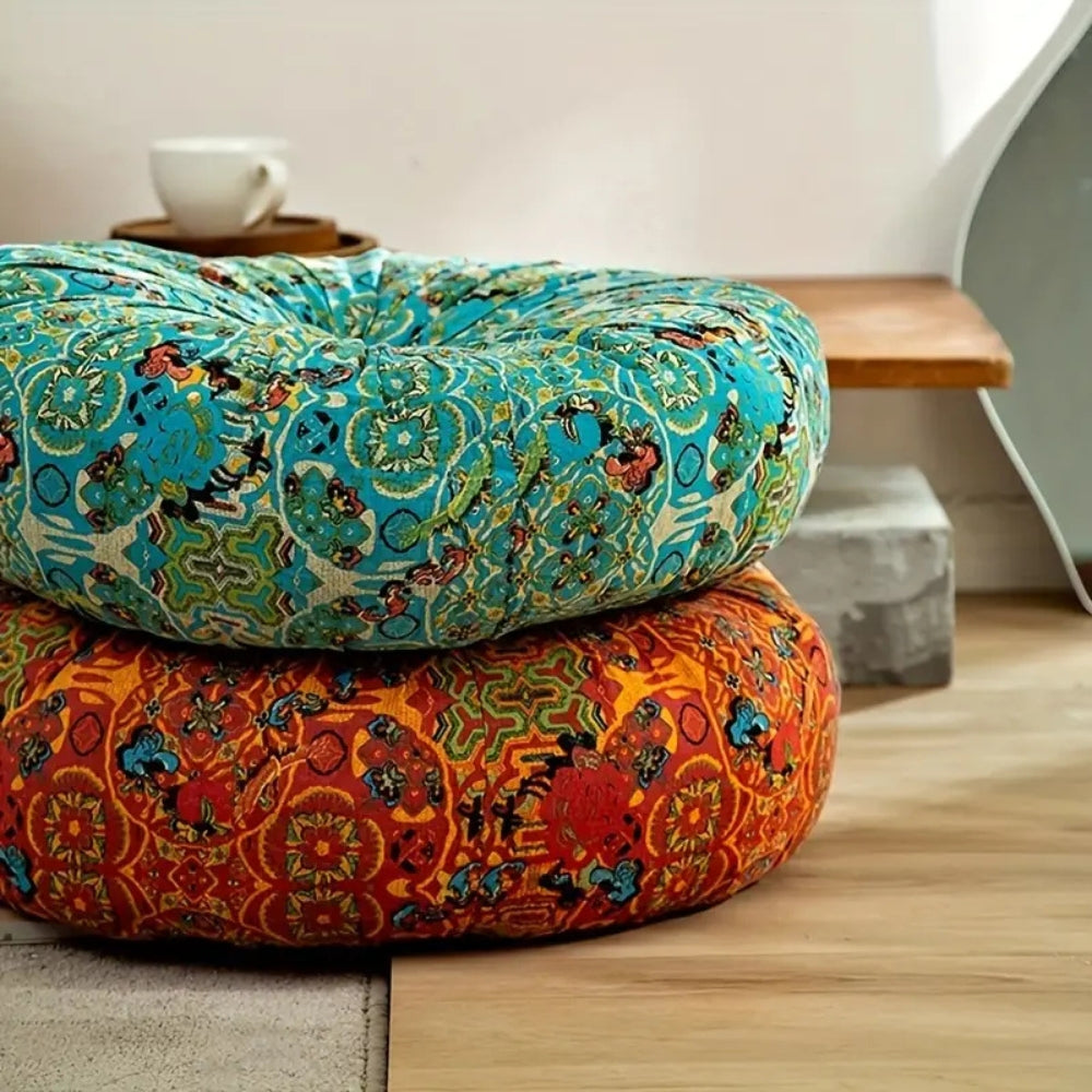 Moroccan Plush Meditation Cushion Round