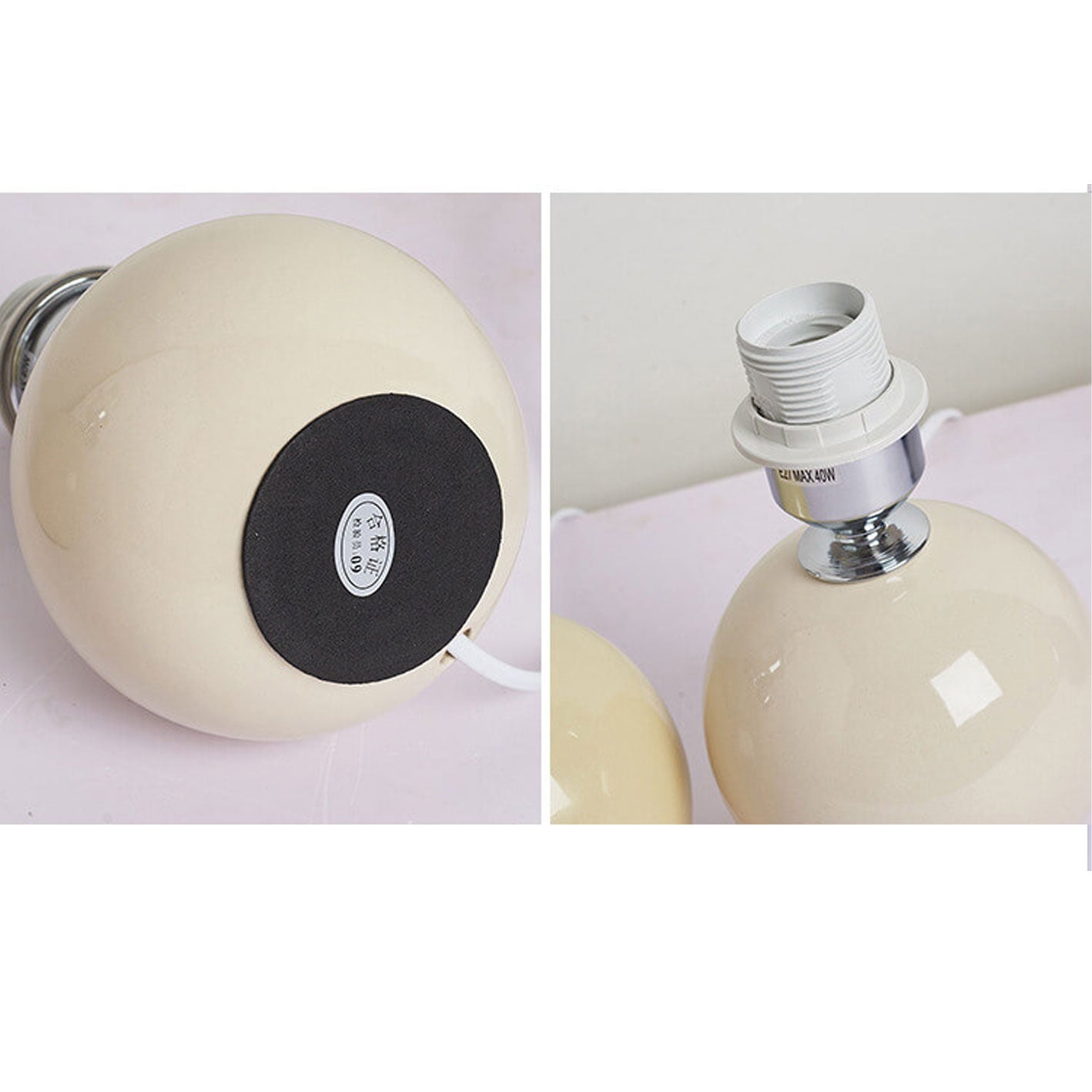 Nordic Ceramic Table Lamp with Pleated Shade