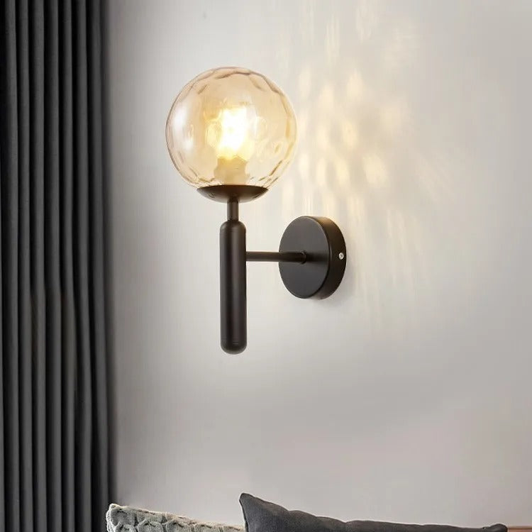 Nordic Glass Globe Wall Sconce with LED Light