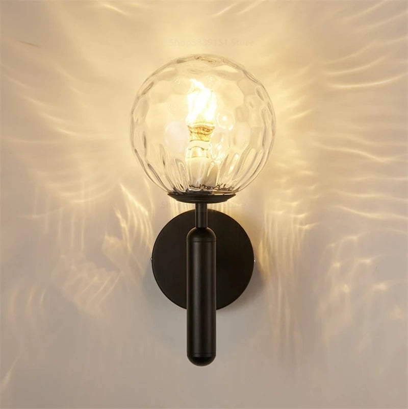 Nordic Glass Globe Wall Sconce with LED Light