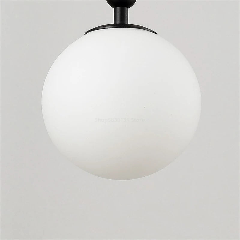Nordic Glass Globe Wall Sconce with LED Light