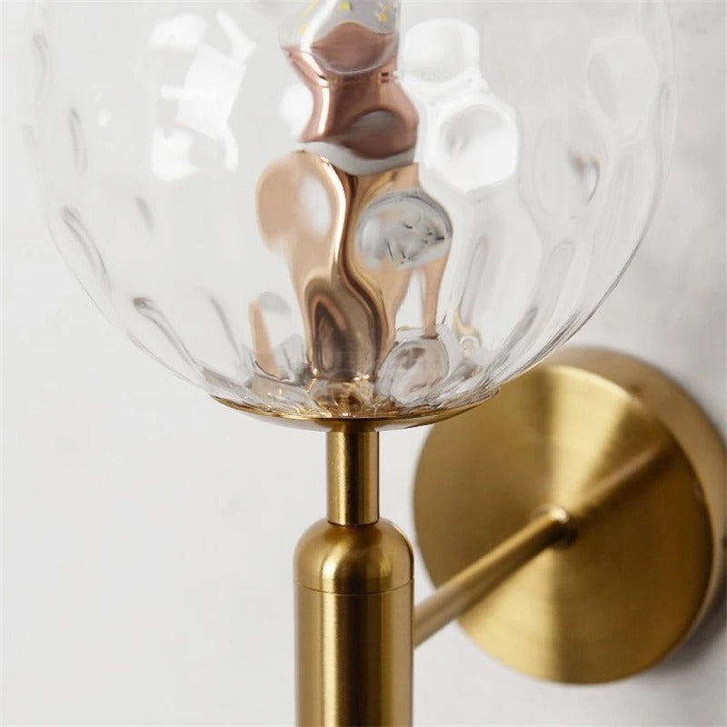 Nordic Glass Globe Wall Sconce with LED Light