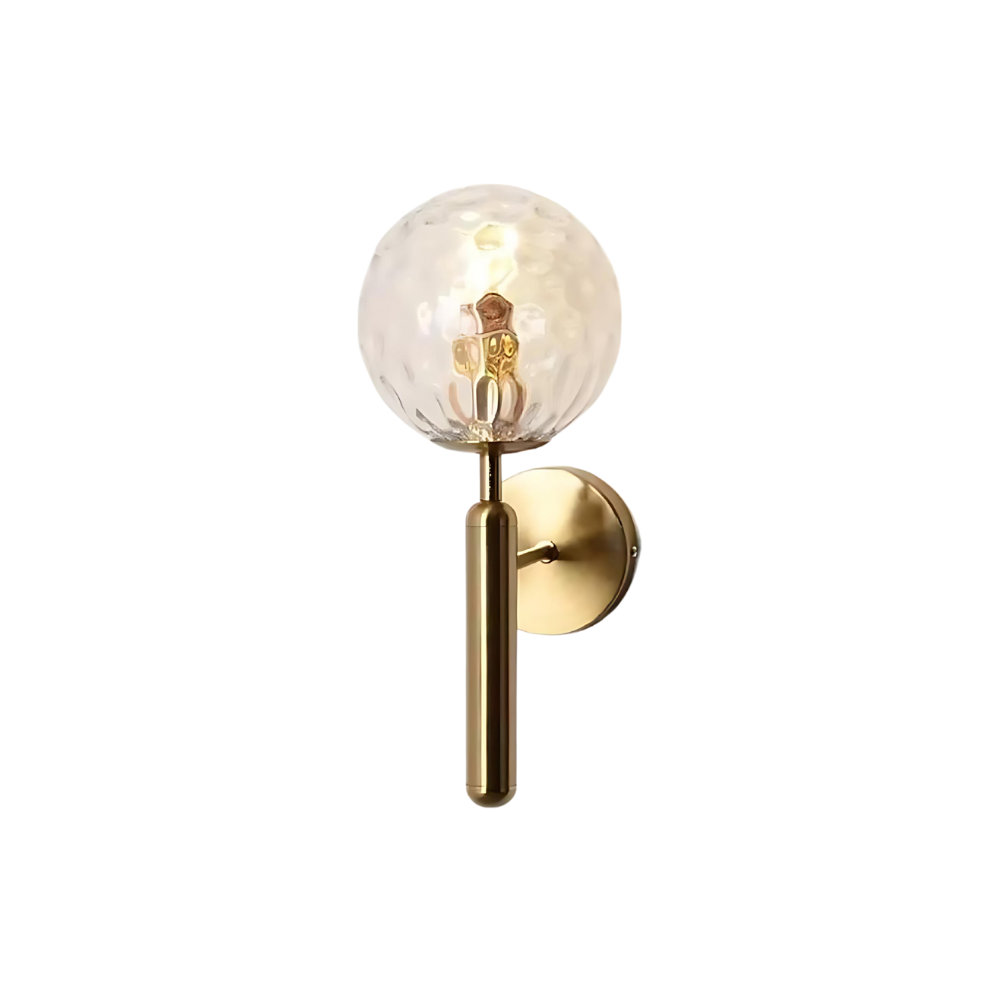 Nordic Glass Globe Wall Sconce with LED Light