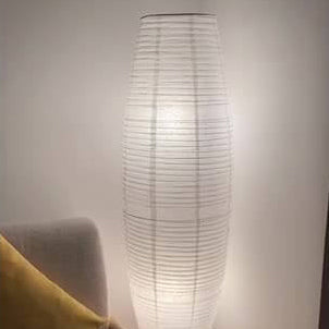 Nordic Rice Paper Floor Lamp with Dual Lights