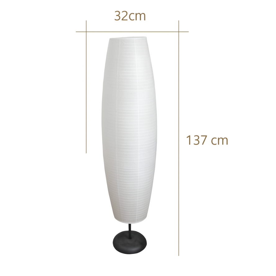 Nordic Rice Paper Floor Lamp with Dual Lights