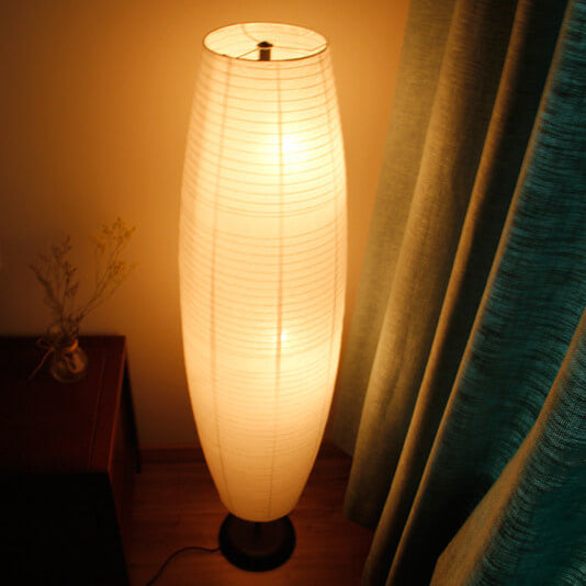 Nordic Rice Paper Floor Lamp with Dual Lights