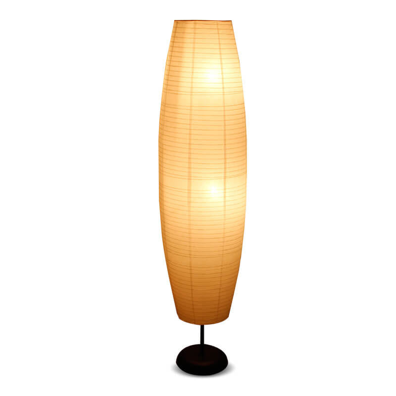 Nordic Rice Paper Floor Lamp with Dual Lights