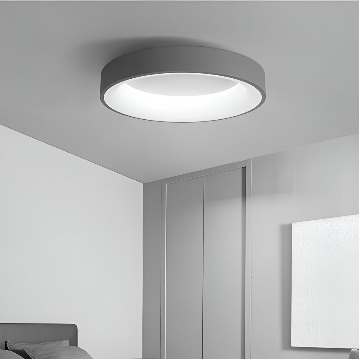 Nordic Round LED Ceiling Light with Soft Halo