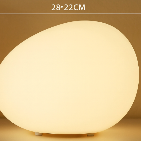 Nordic Stone Table Lamp with Soft LED Glow