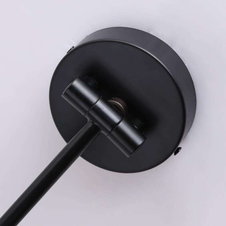 Nordic Swing Arm Sconce with Wood Cone Shade