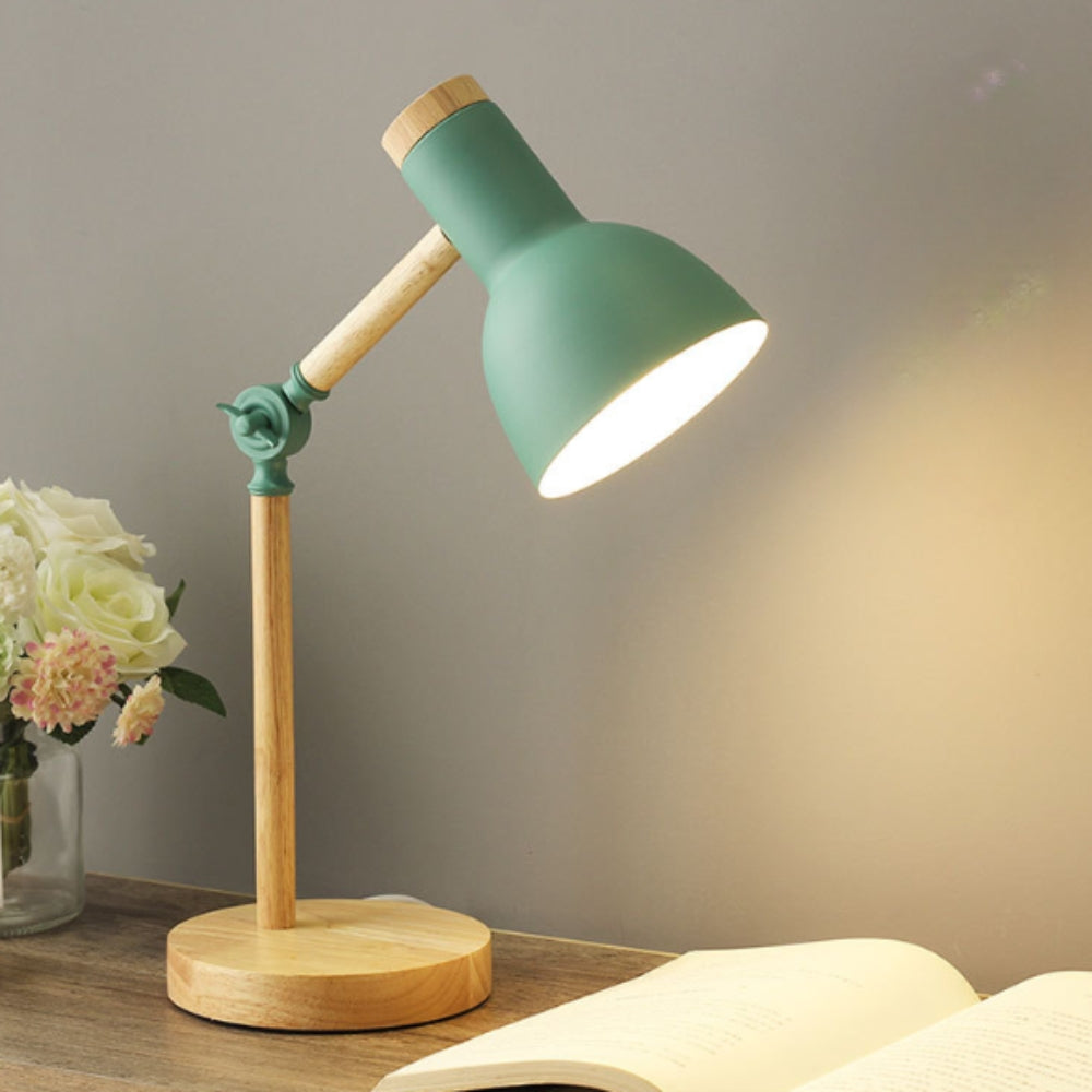 Nordic Wood Table Lamp with Adjustable Head