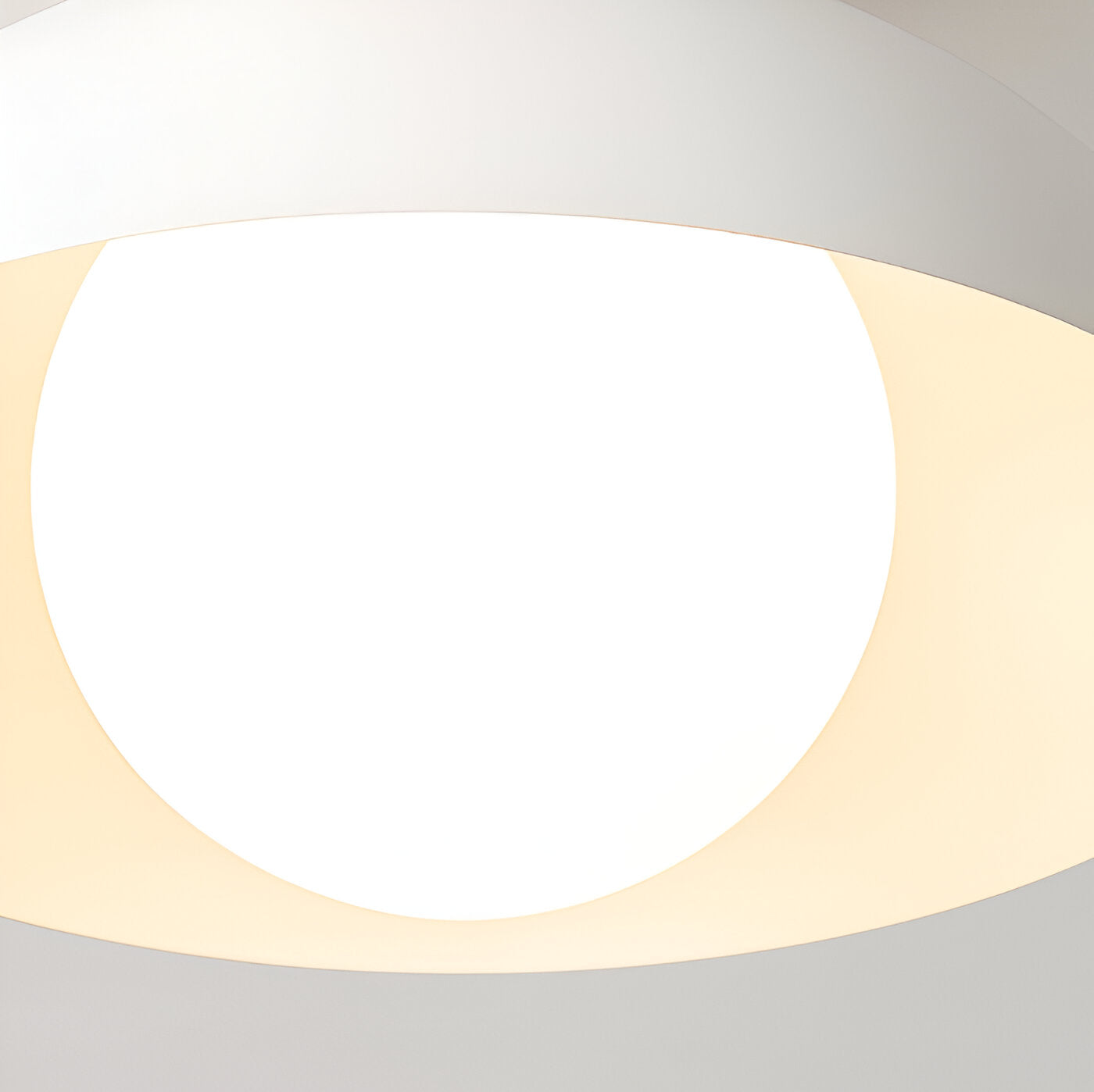 Modern Glass Dome Ceiling Light Wood Accent