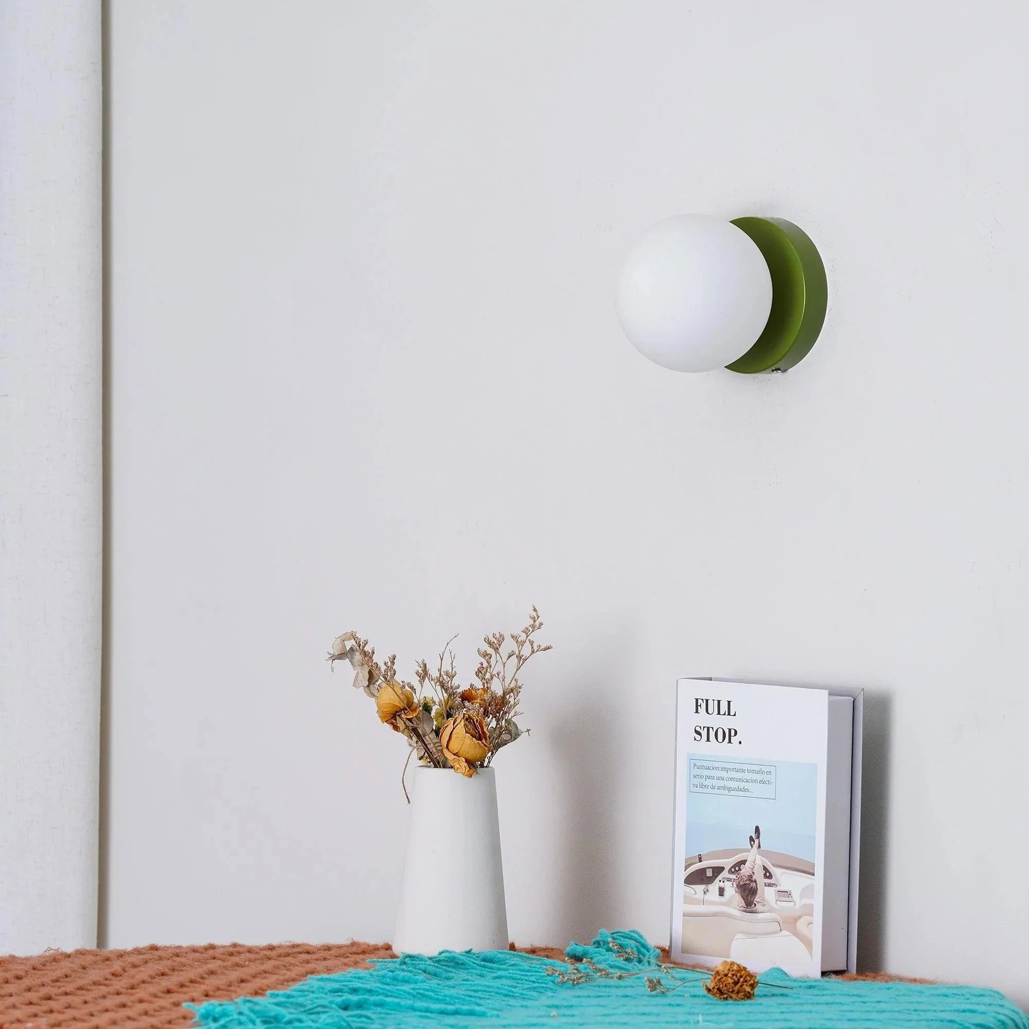 Nordic Glass Globe Sconce with Metal Mount
