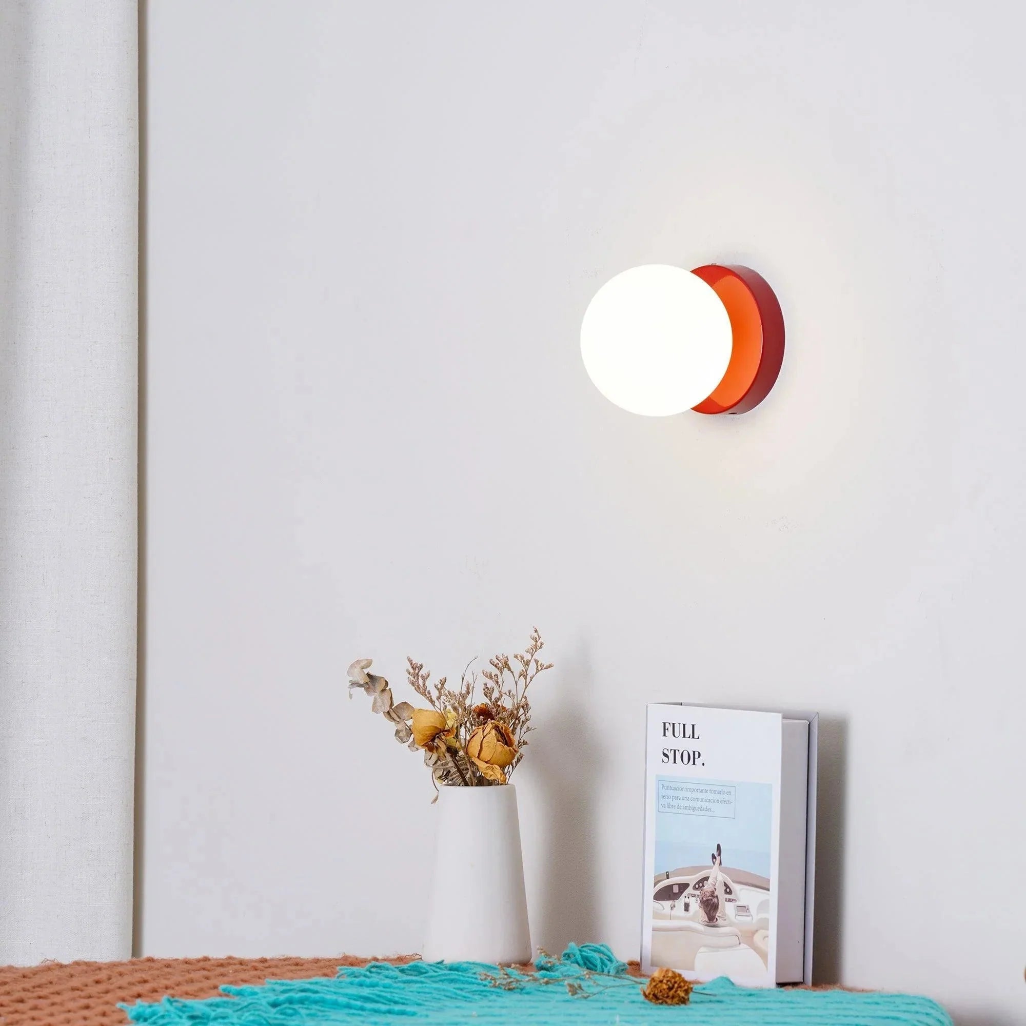 Nordic Glass Globe Sconce with Metal Mount