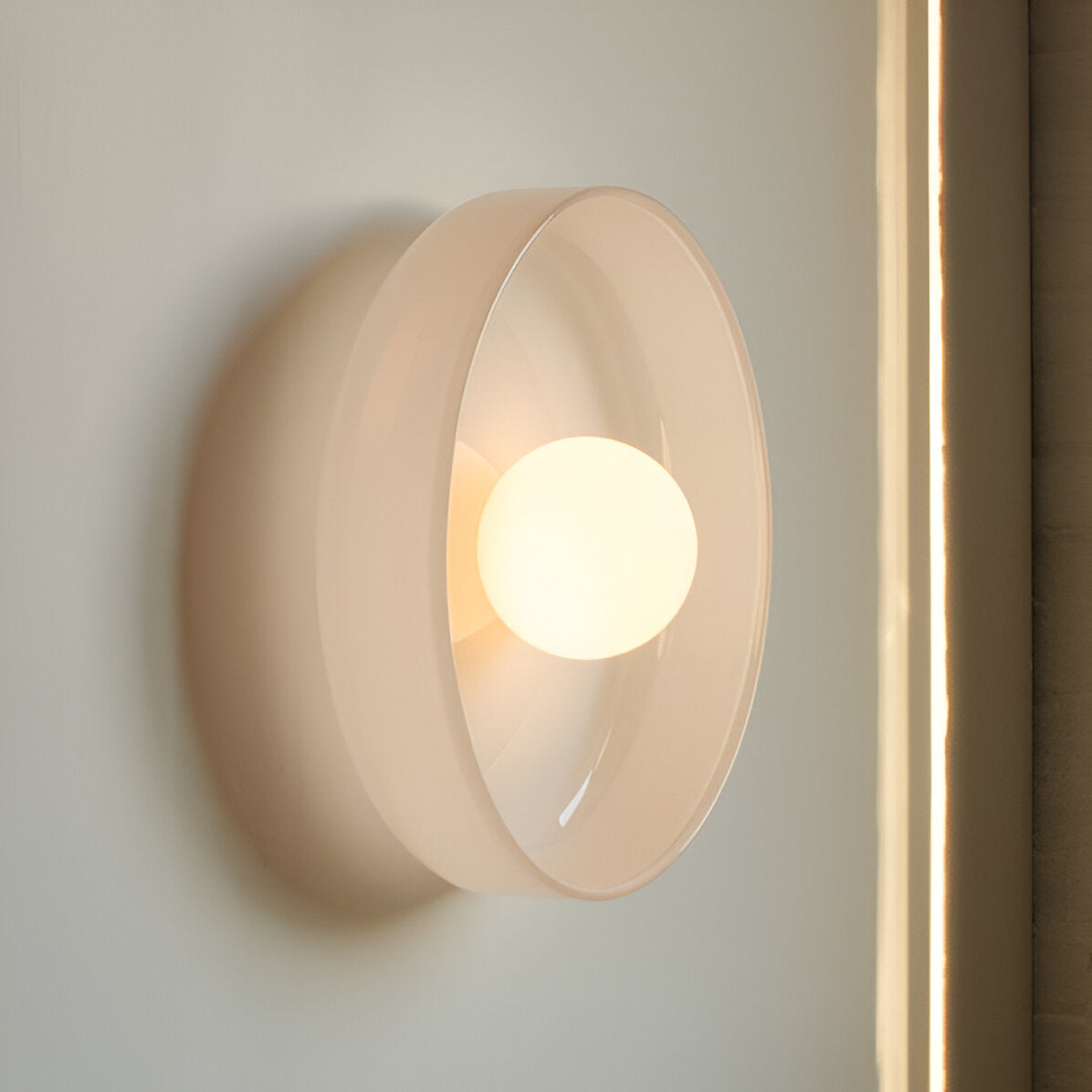 Modern Glass Disc Light with Dual Mounting