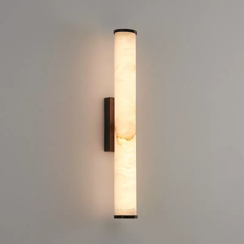 Modern Marble Wall Sconce with Warm LED Glow