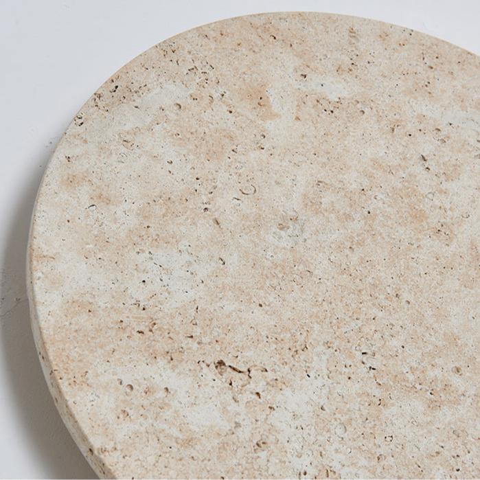 Natural Travertine Wall Sconce with Halo Glow