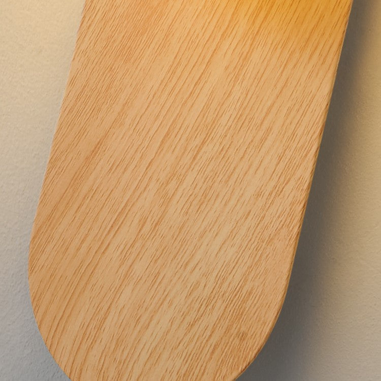 Nordic Wood Globe Wall Sconce with LED Glow