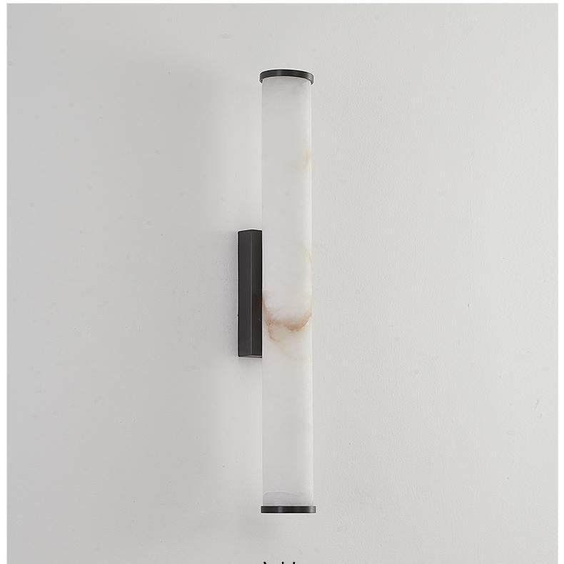 Modern Marble Wall Sconce with Warm LED Glow
