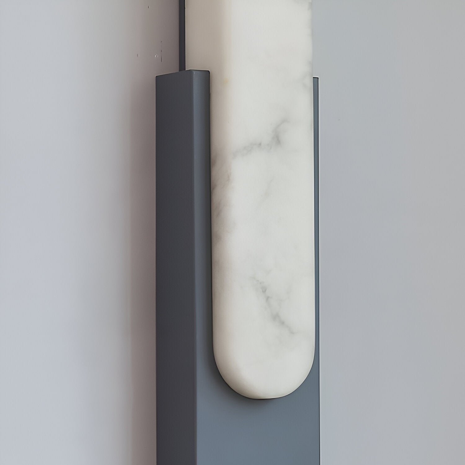 Modern Alabaster Wall Sconce with Brass Frame