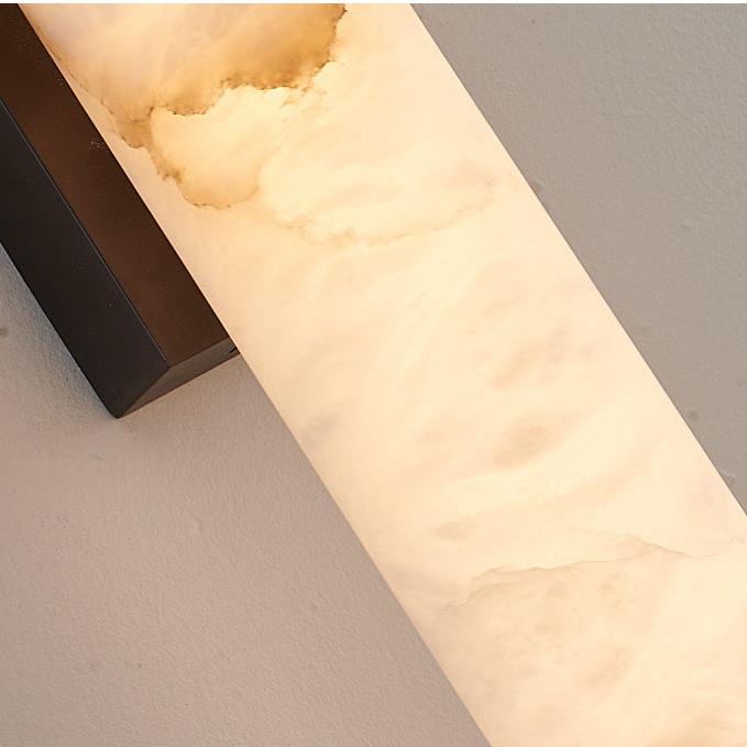 Modern Marble Wall Sconce with Warm LED Glow