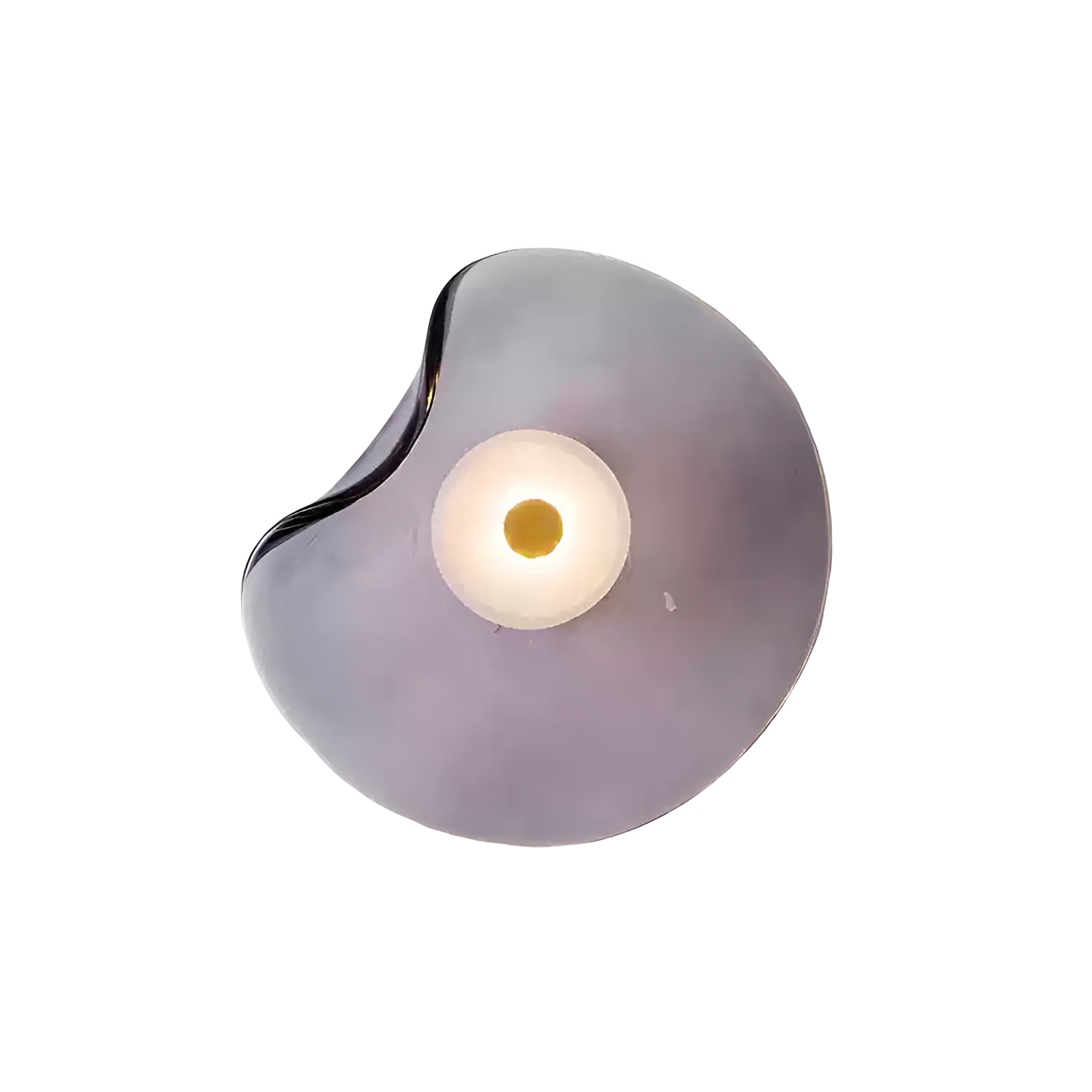 Japandi Glass Wall Sconce with Curved Shade