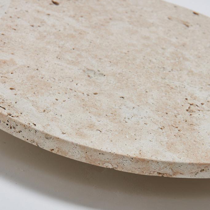 Natural Travertine Wall Sconce with Halo Glow