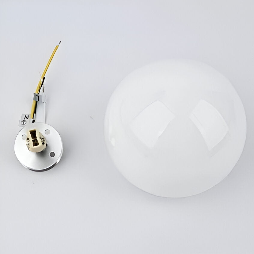 Minimalist Round Glass Wall Sconce with LED